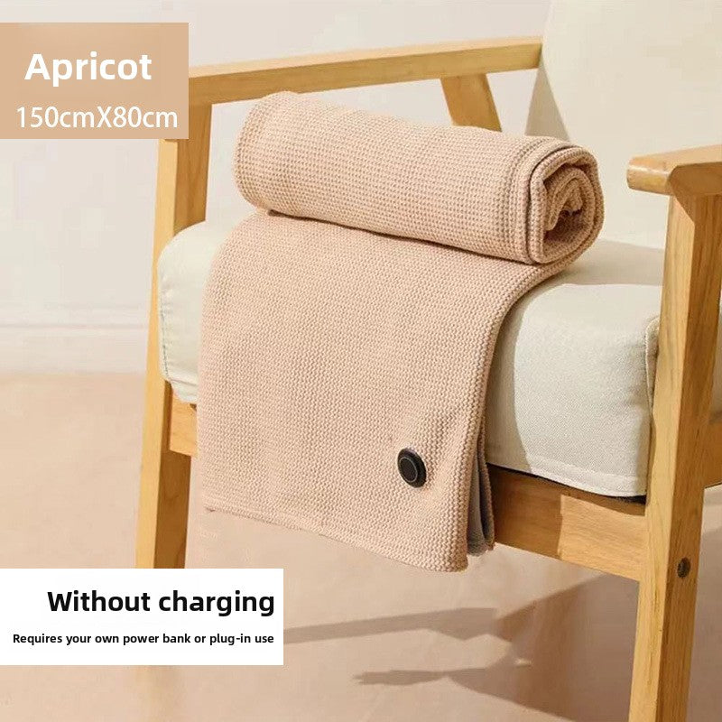 Heated shoulder and neck warming shawl blanket
