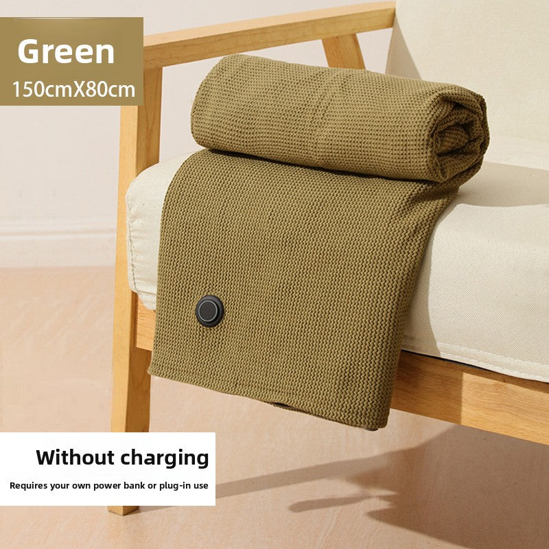 Heated shoulder and neck warming shawl blanket
